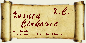 Košuta Ćirković vizit kartica